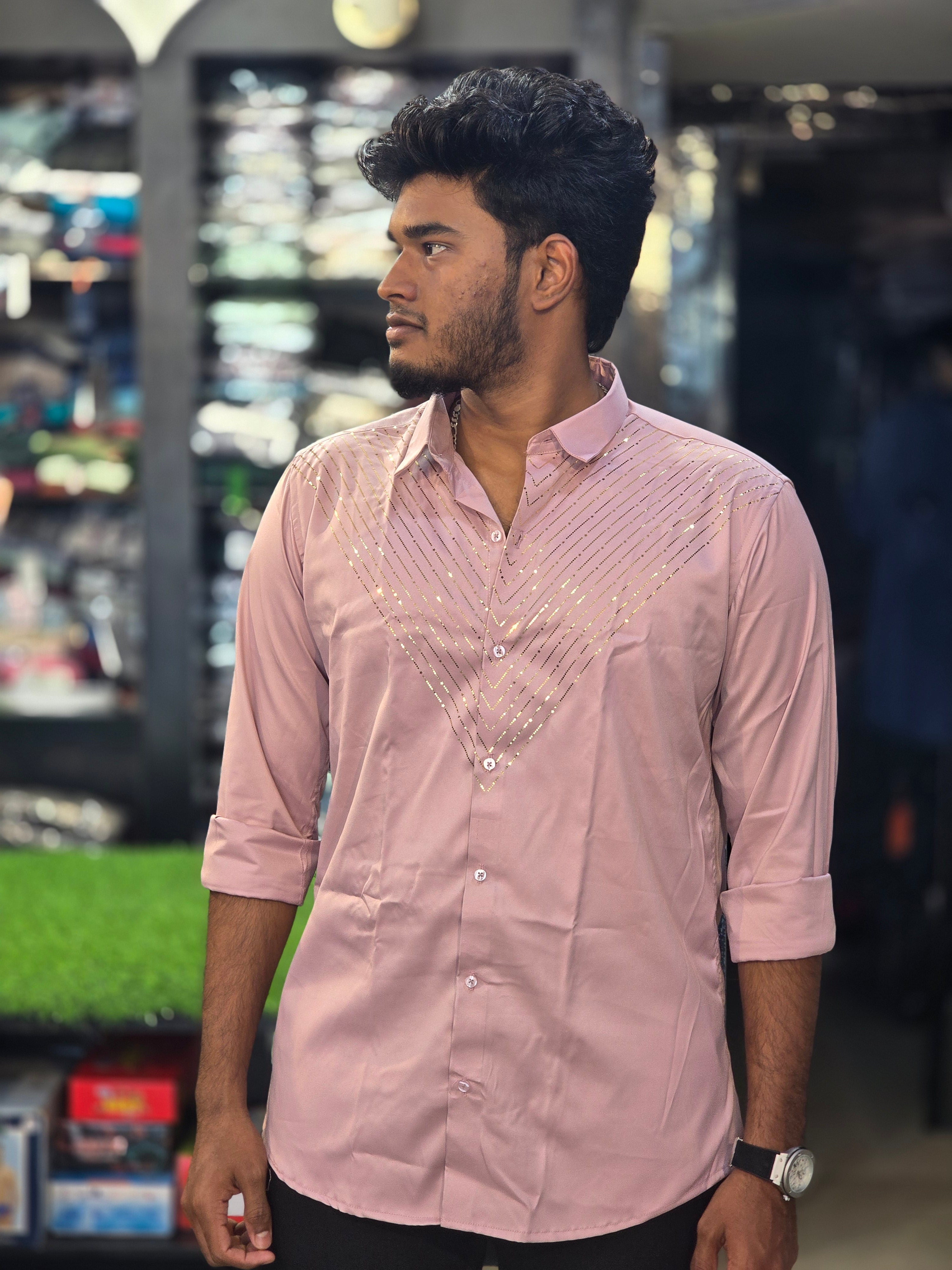 Designer Stone Shirt 3 - Mauve Pink