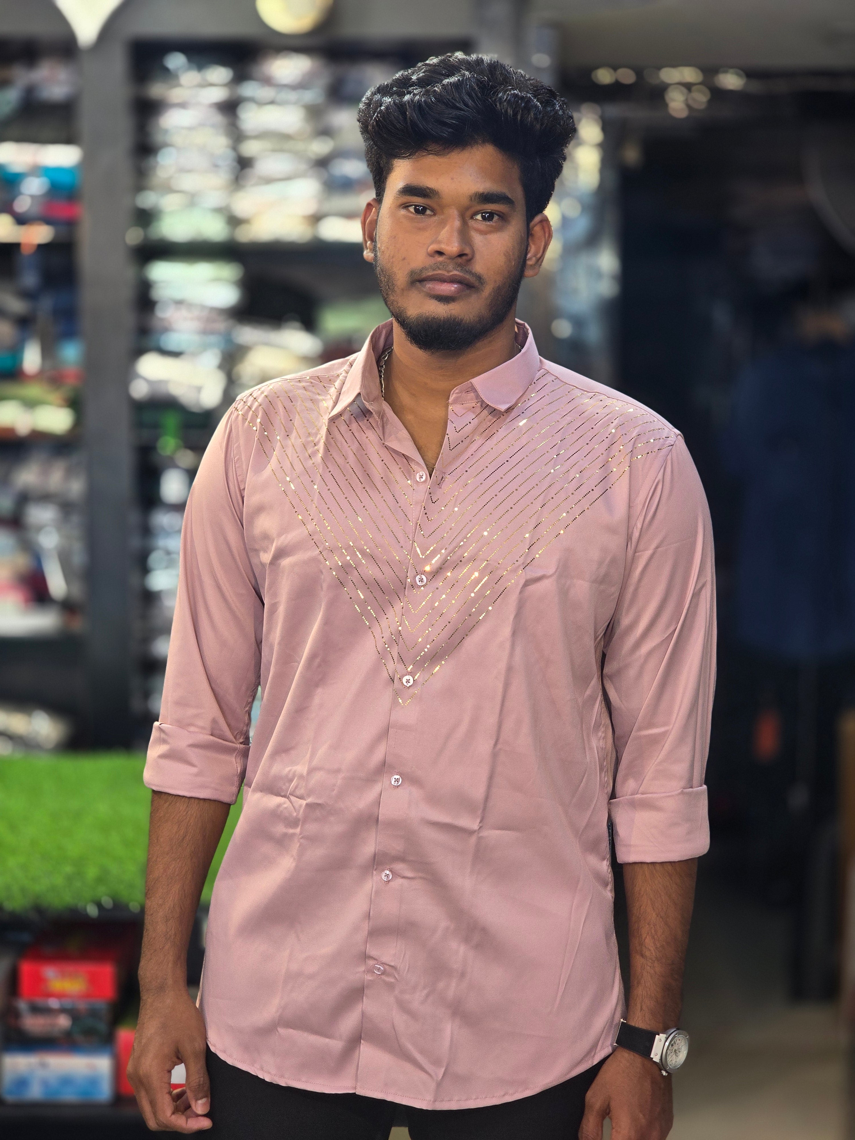 Designer Stone Shirt 3 - Mauve Pink