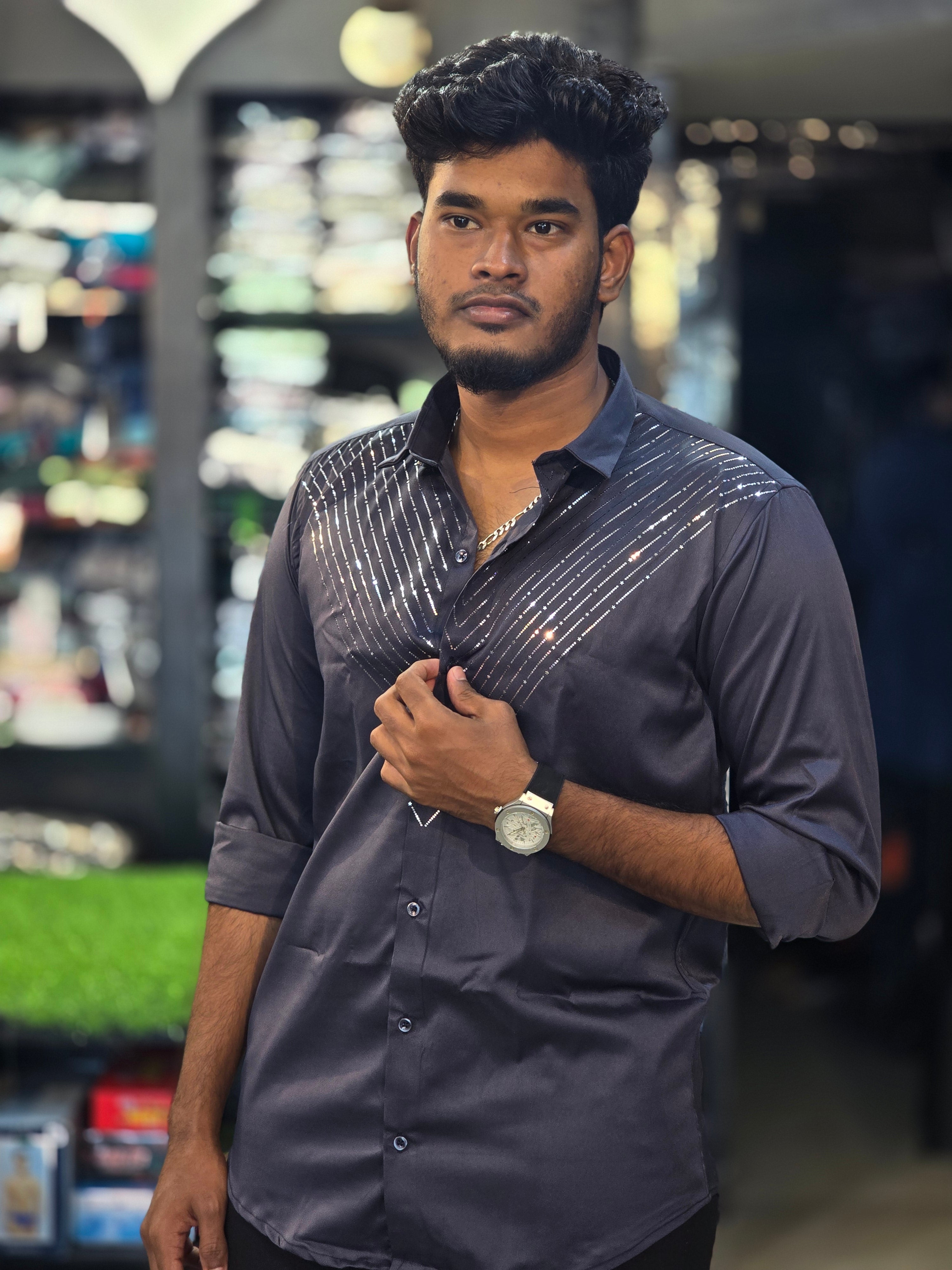 Designer Stone Shirt 3 - Navy Blue