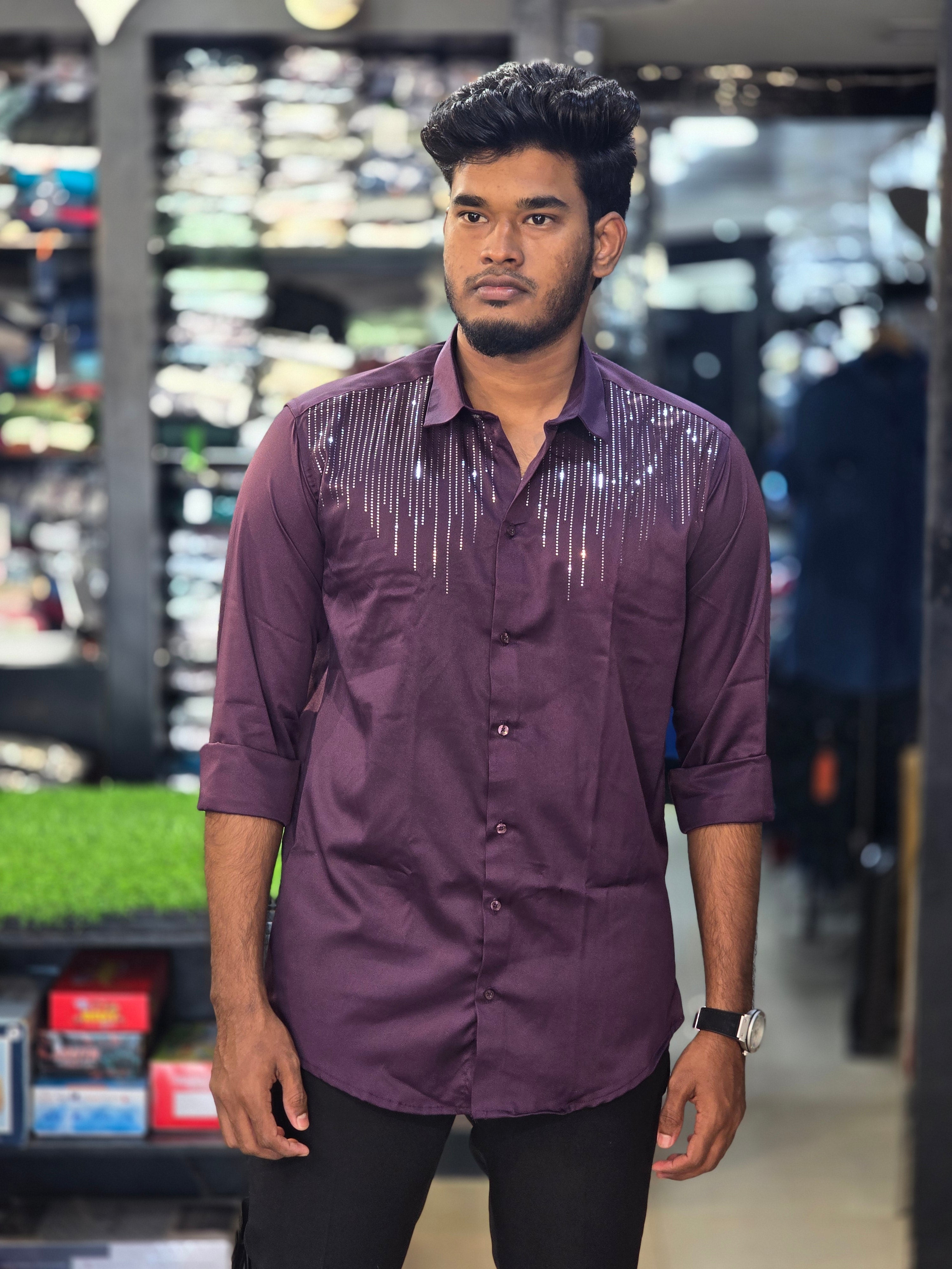 Designer Stone Shirt 4 - Purple