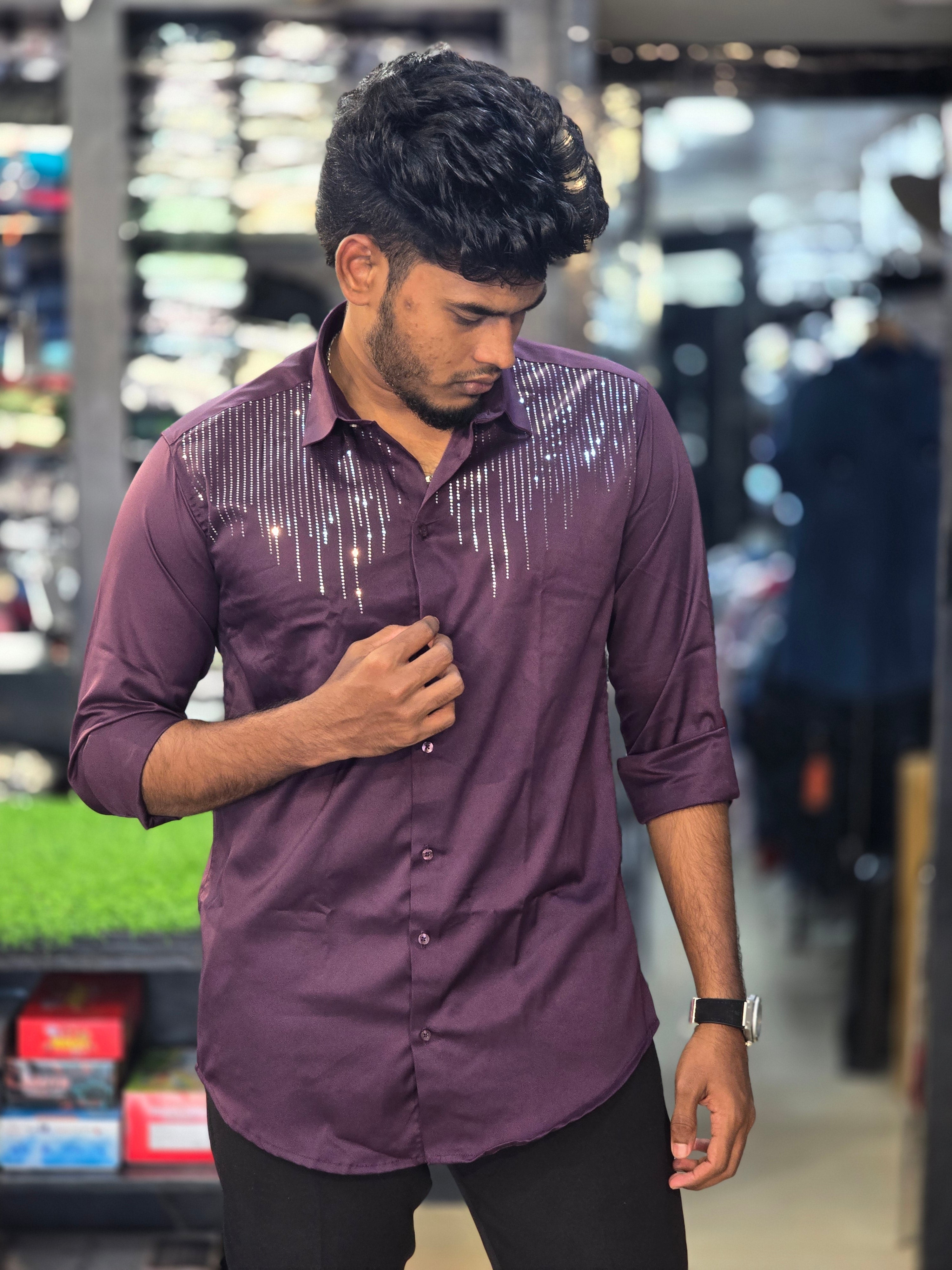 Designer Stone Shirt 4 - Purple