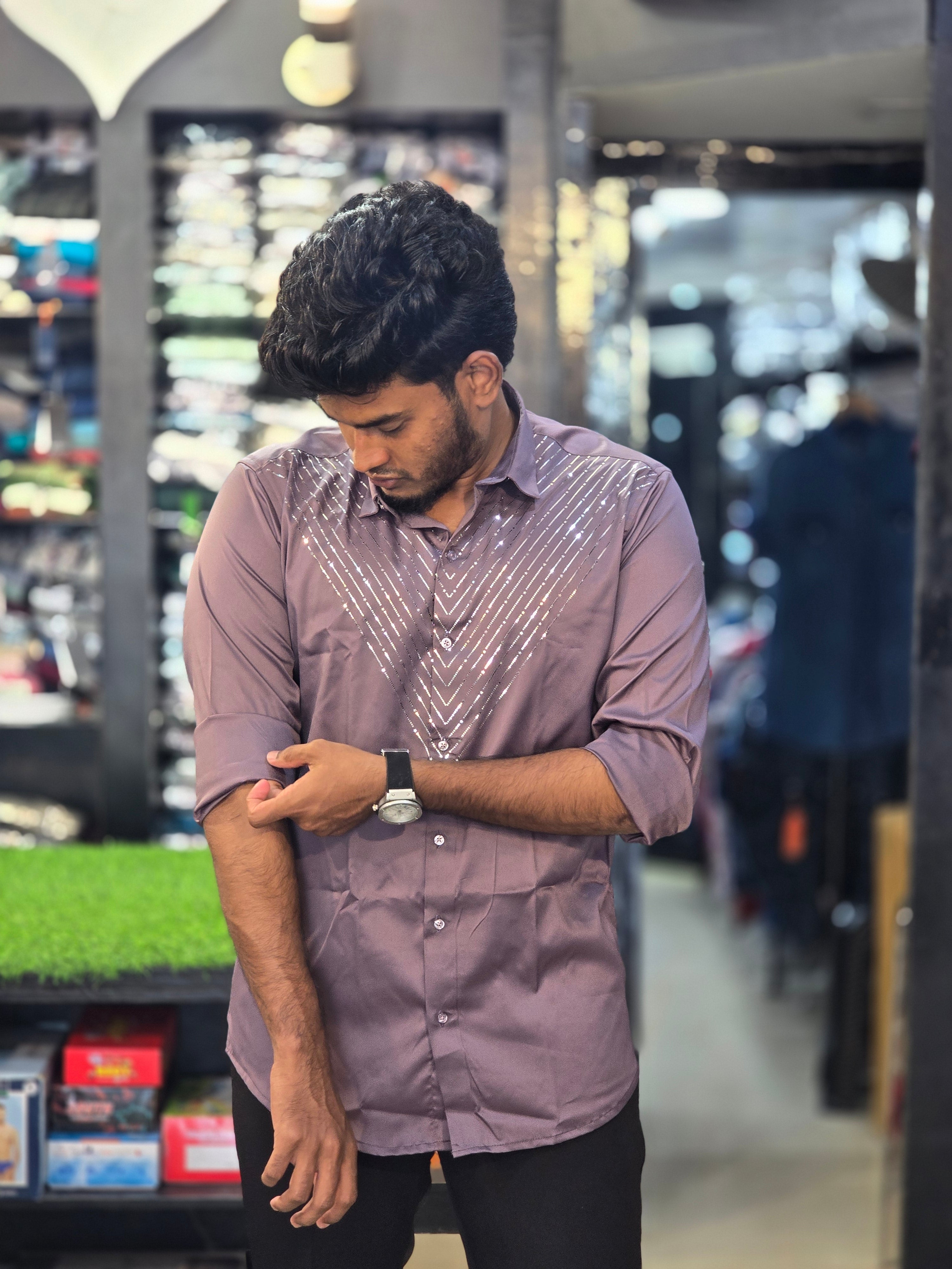 Designer Stone Shirt 3 - Lilac Pink