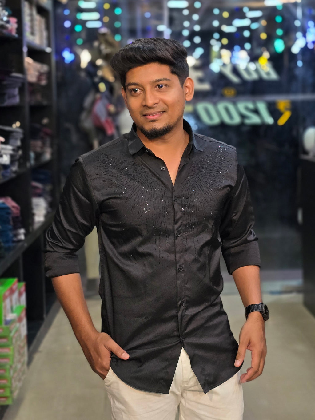 Wing Stone Shirt 7 - Black