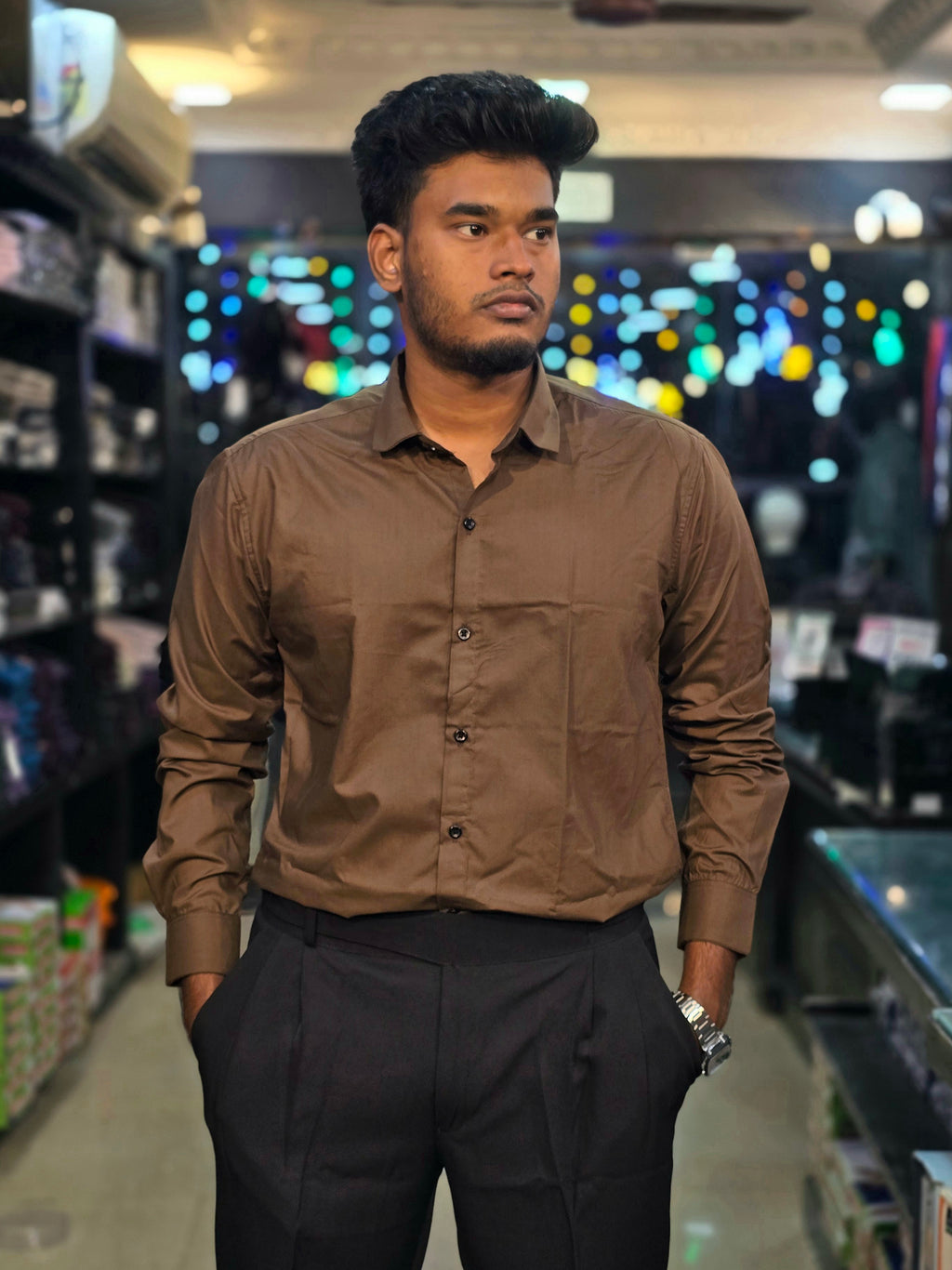 Formal Liquid Shirt - Gold