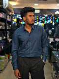 Formal Liquid Shirt - Turquoise Blue
