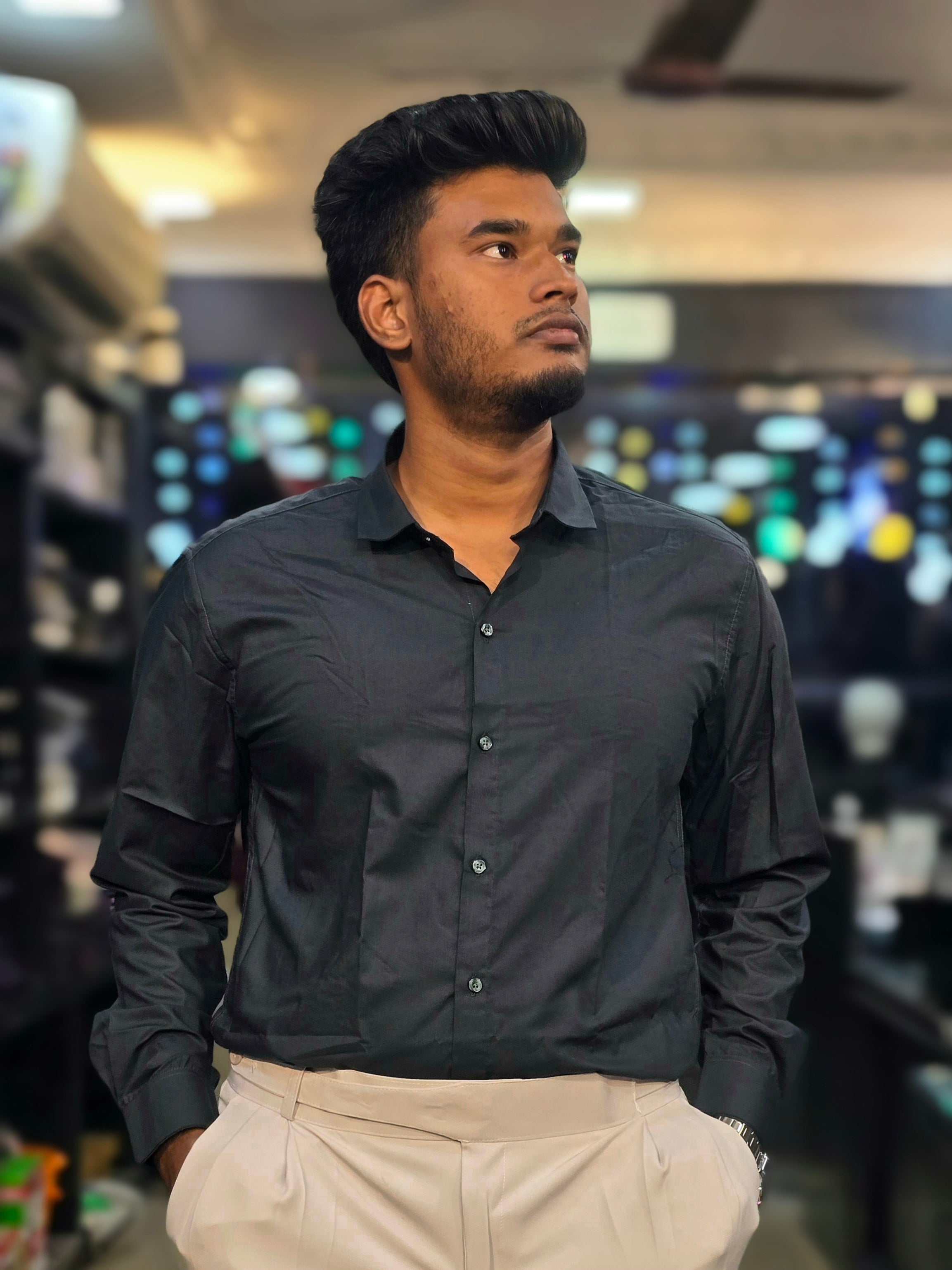 Formal Liquid Shirt - Dark Green
