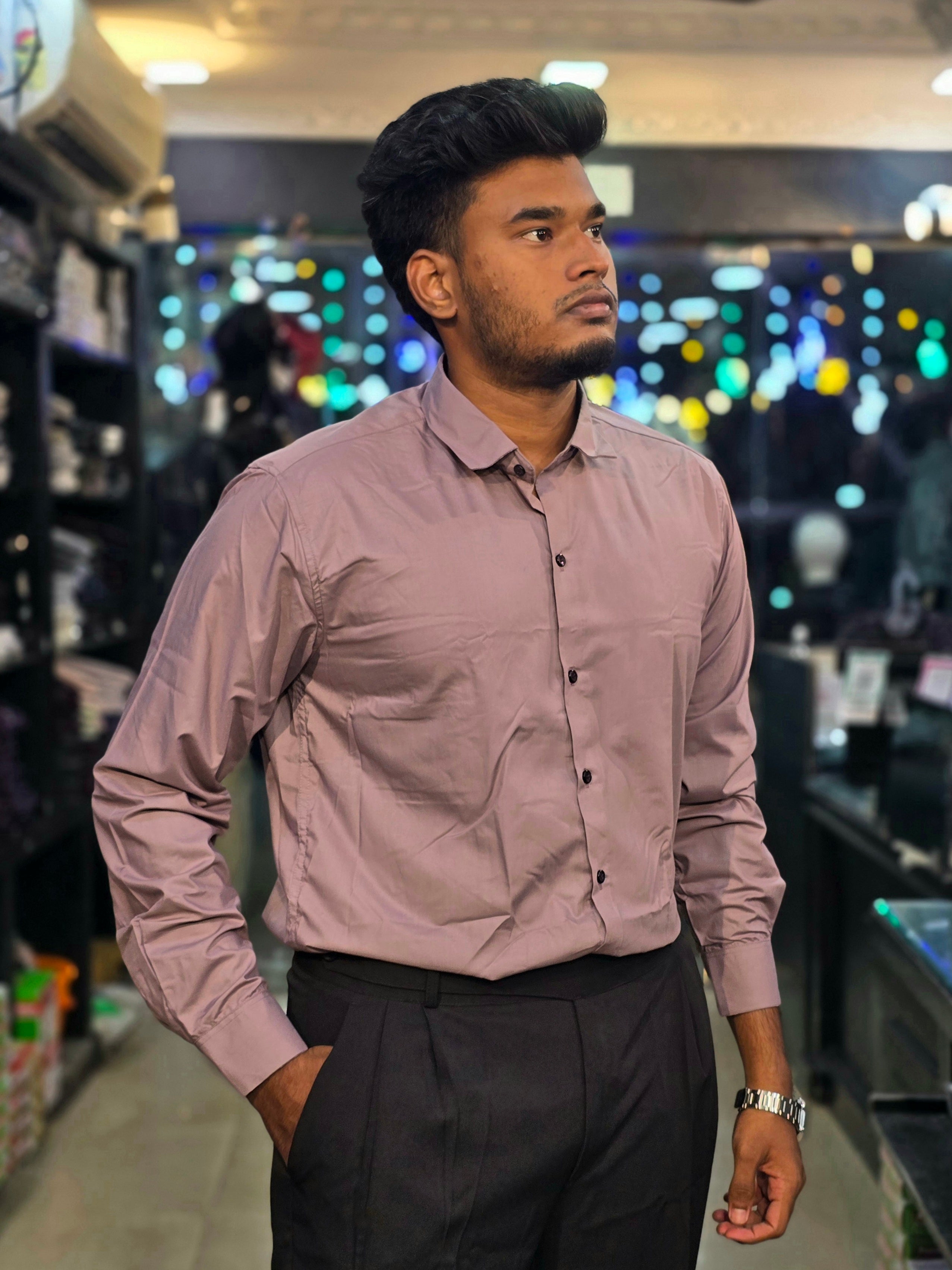 Formal Liquid Shirt - Pink