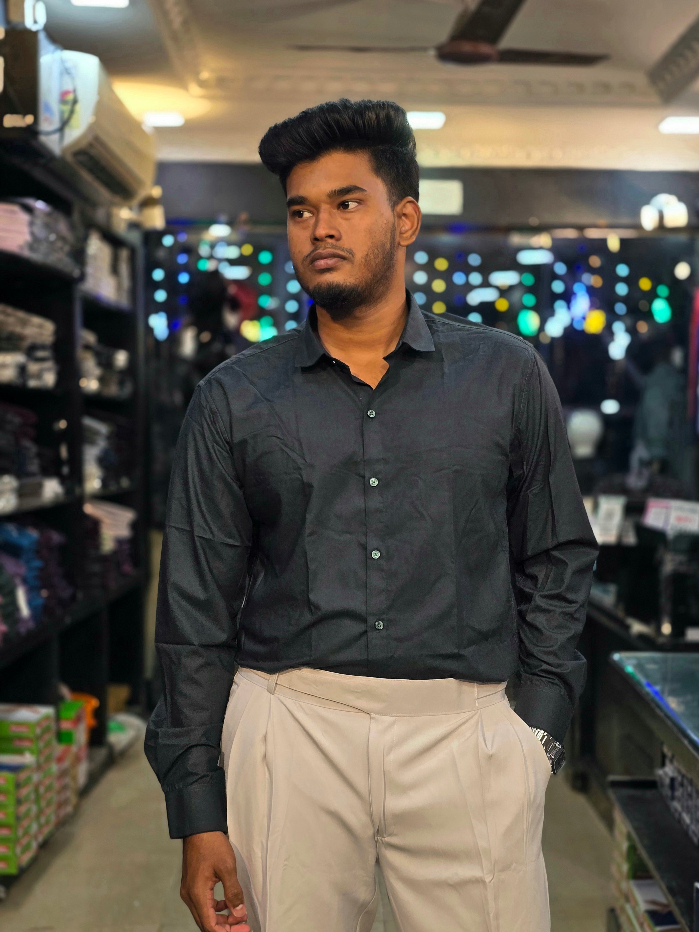 Formal Liquid Shirt - Dark Green