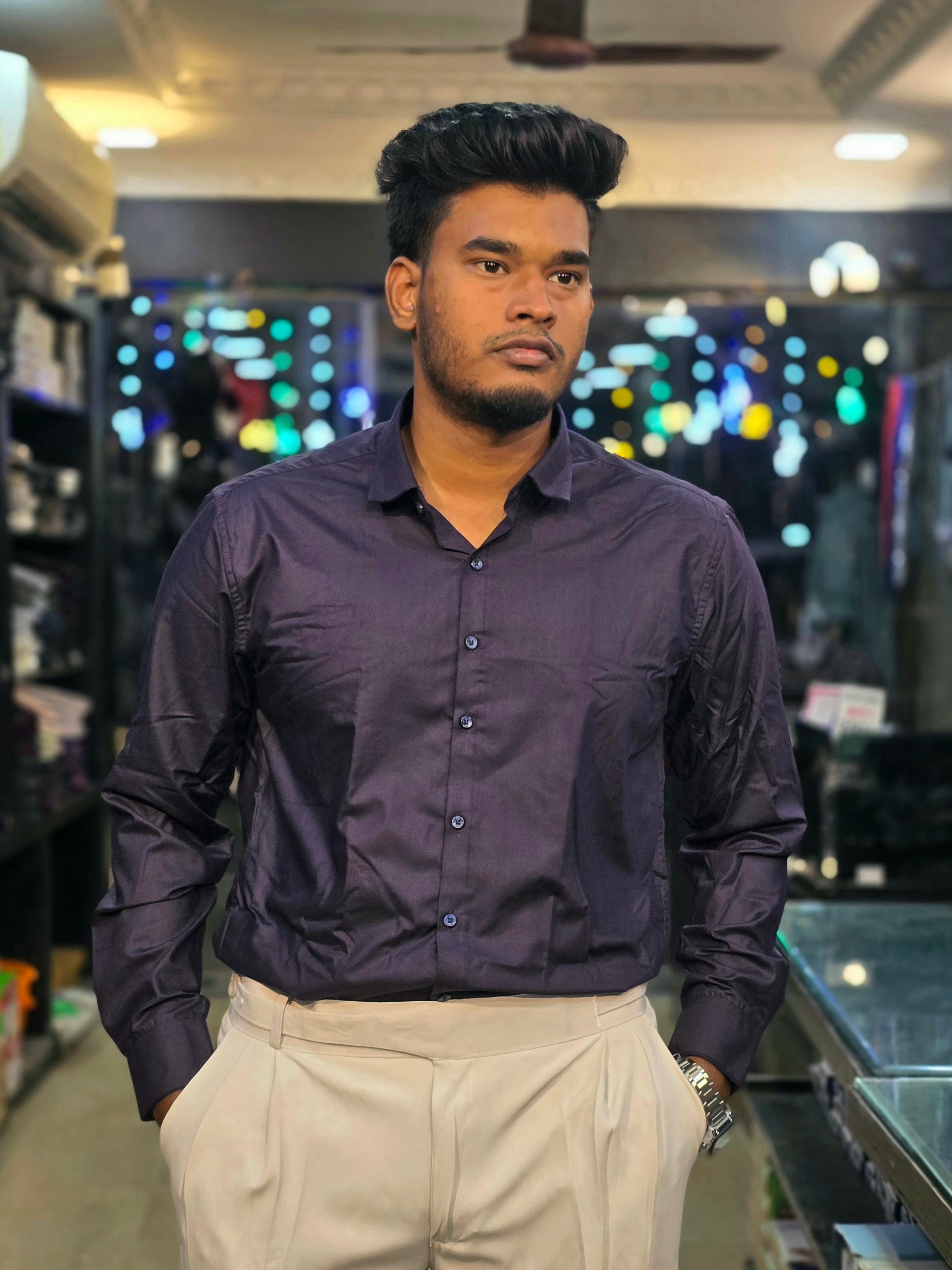 Formal Liquid Shirt - Purple