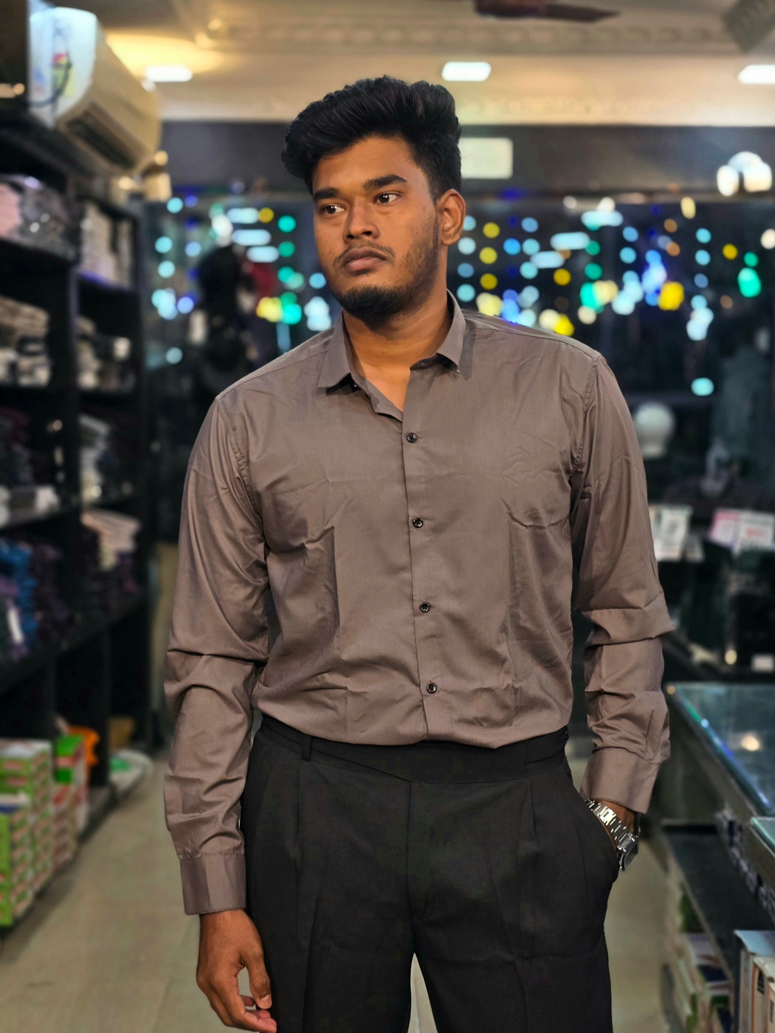 Formal Liquid Shirt - Sand