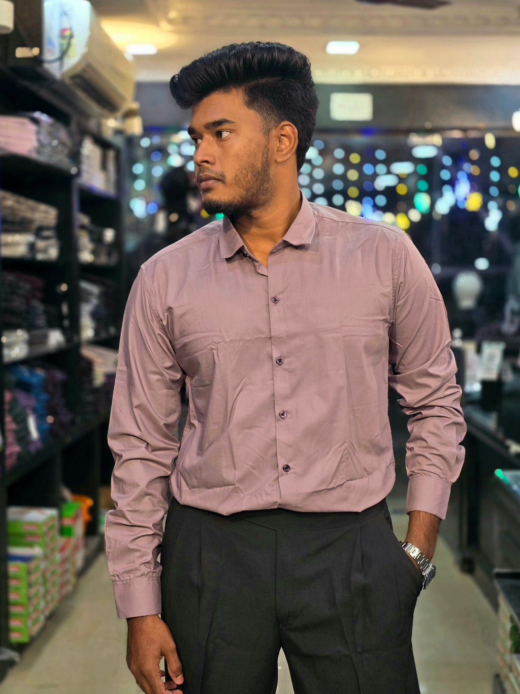 Formal Liquid Shirt - Pink
